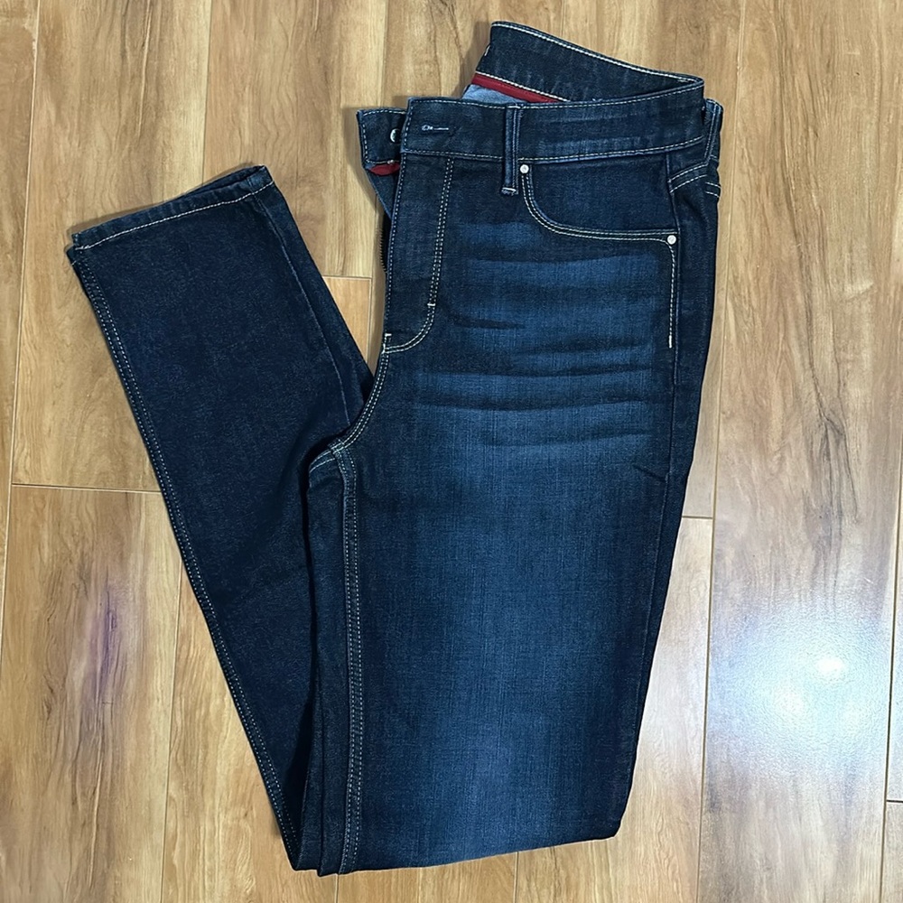 White House Black Market The Slim High Rise Dark Denim Jean Size 6L